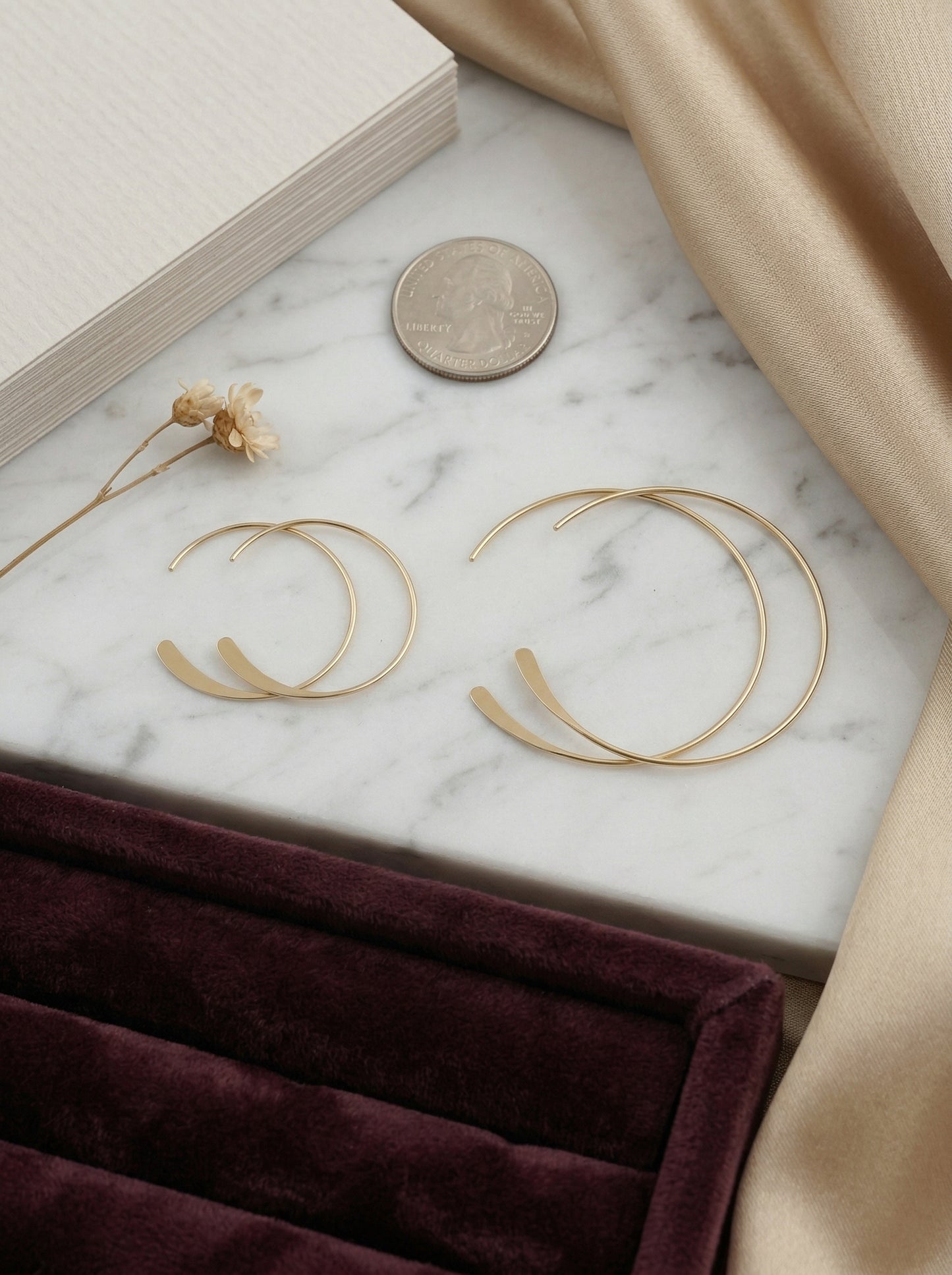 C-Silhouette 14K Gold-Filled Hoops