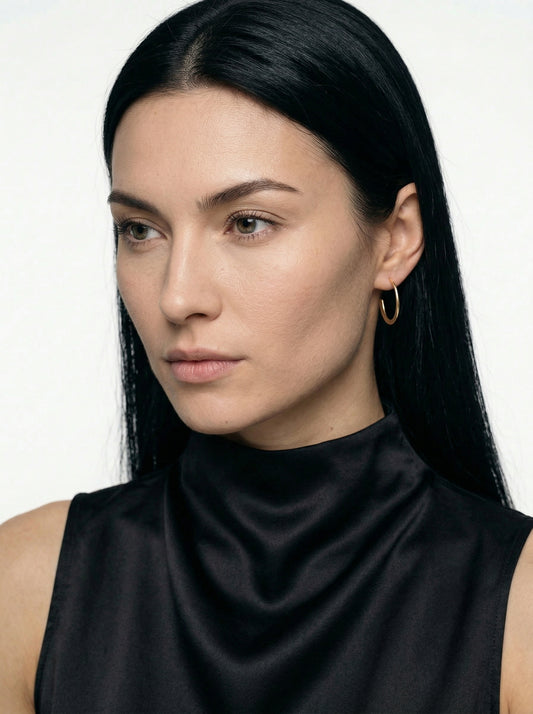 C-Silhouette 14K Gold-Filled Hoops