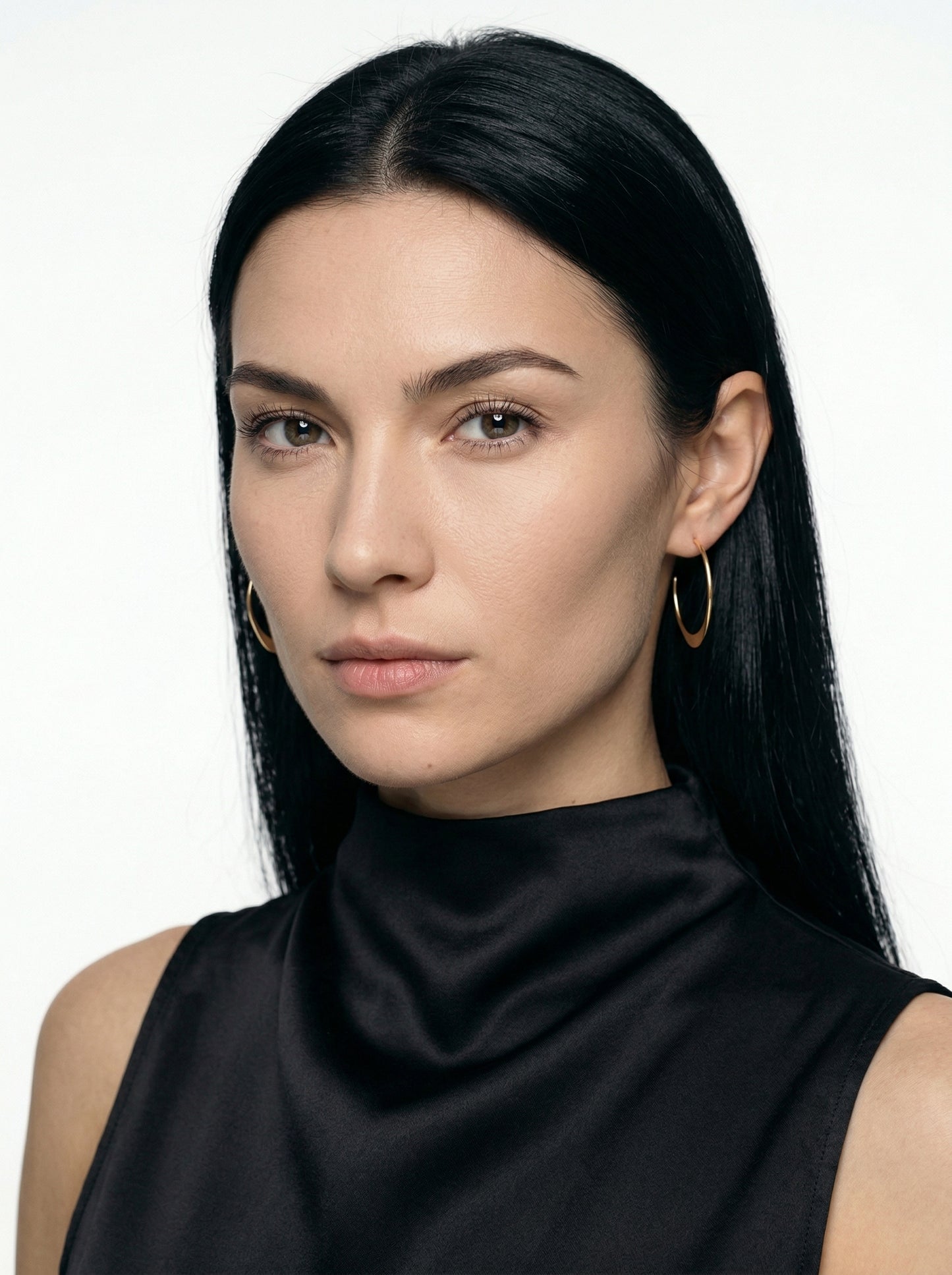 C-Silhouette 14K Gold-Filled Hoops