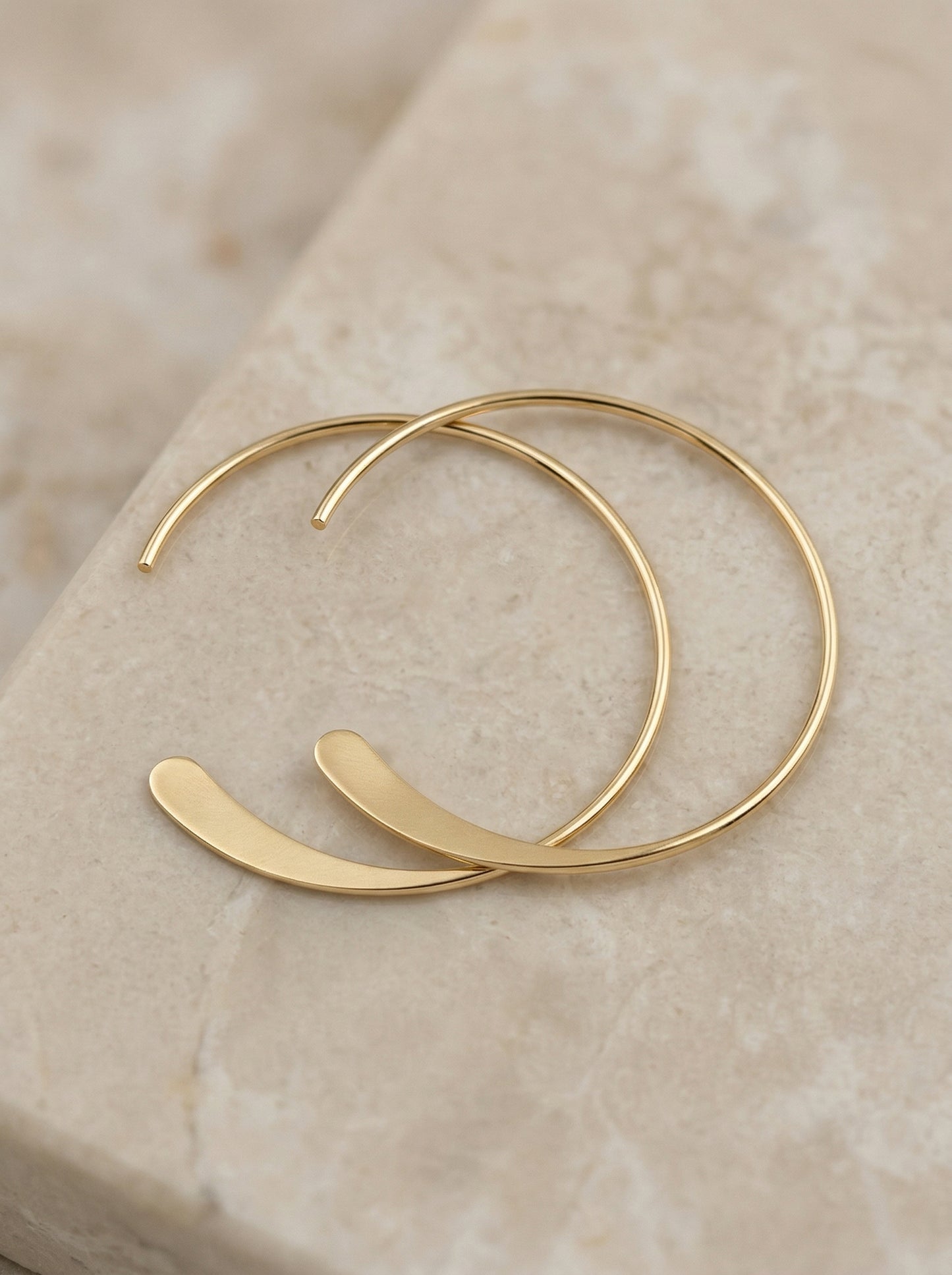 C-Silhouette 14K Gold-Filled Hoops