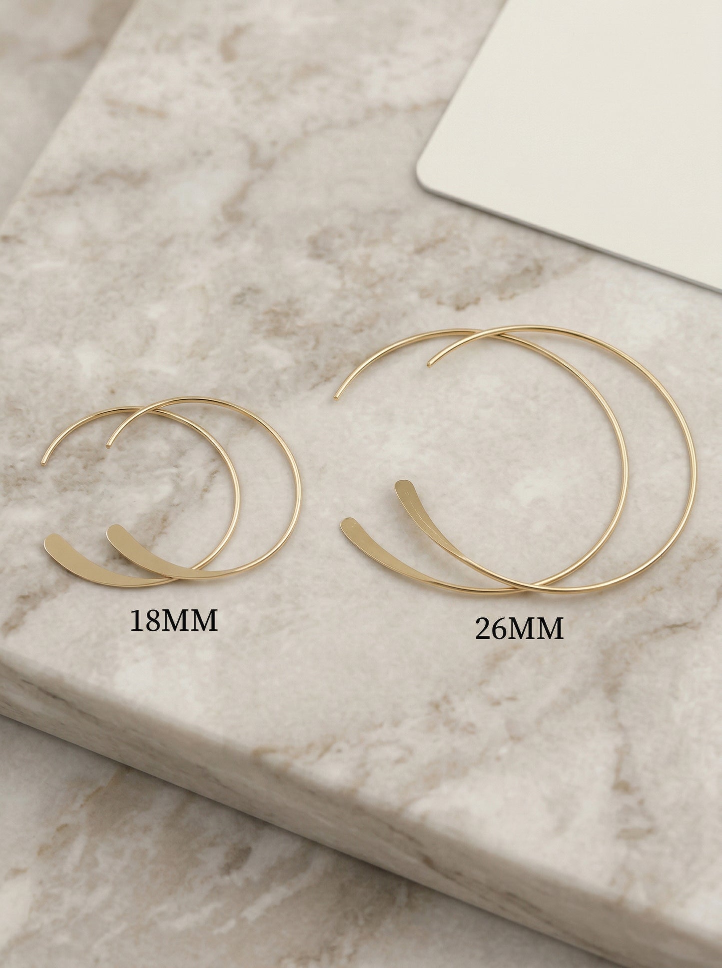 C-Silhouette 14K Gold-Filled Hoops