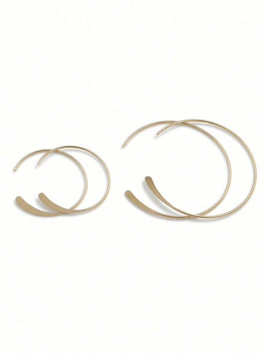 C-Silhouette 14K Gold-Filled Hoops