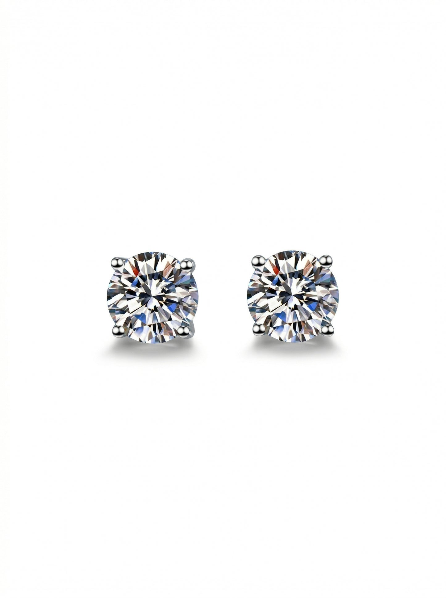 Moissanite Round Studs 1ct