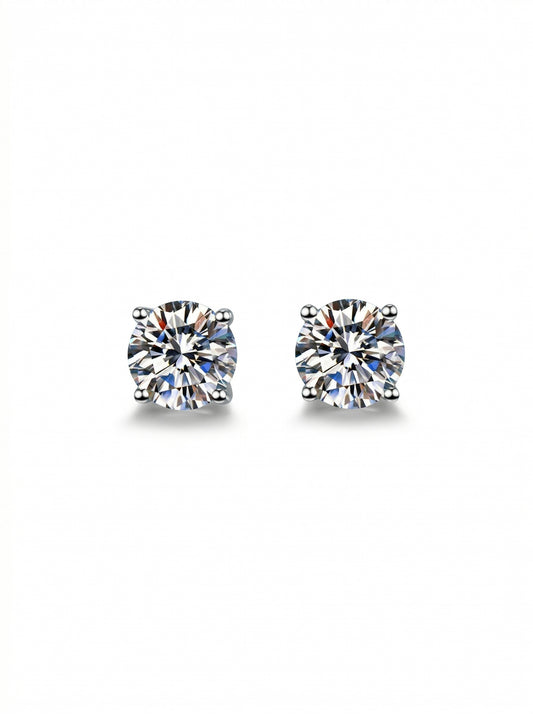 Moissanite Round Studs 1ct