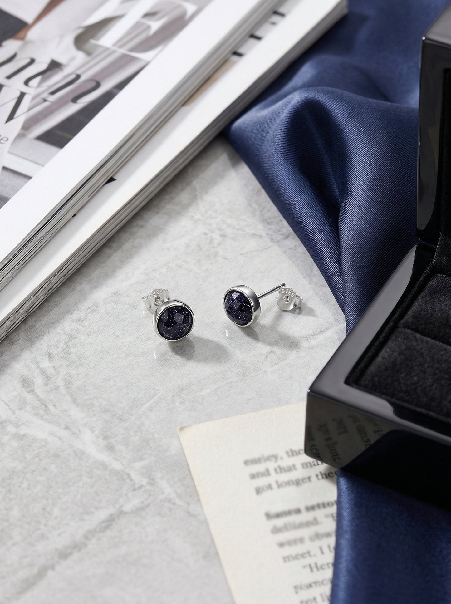 Deep Obsidian Studs