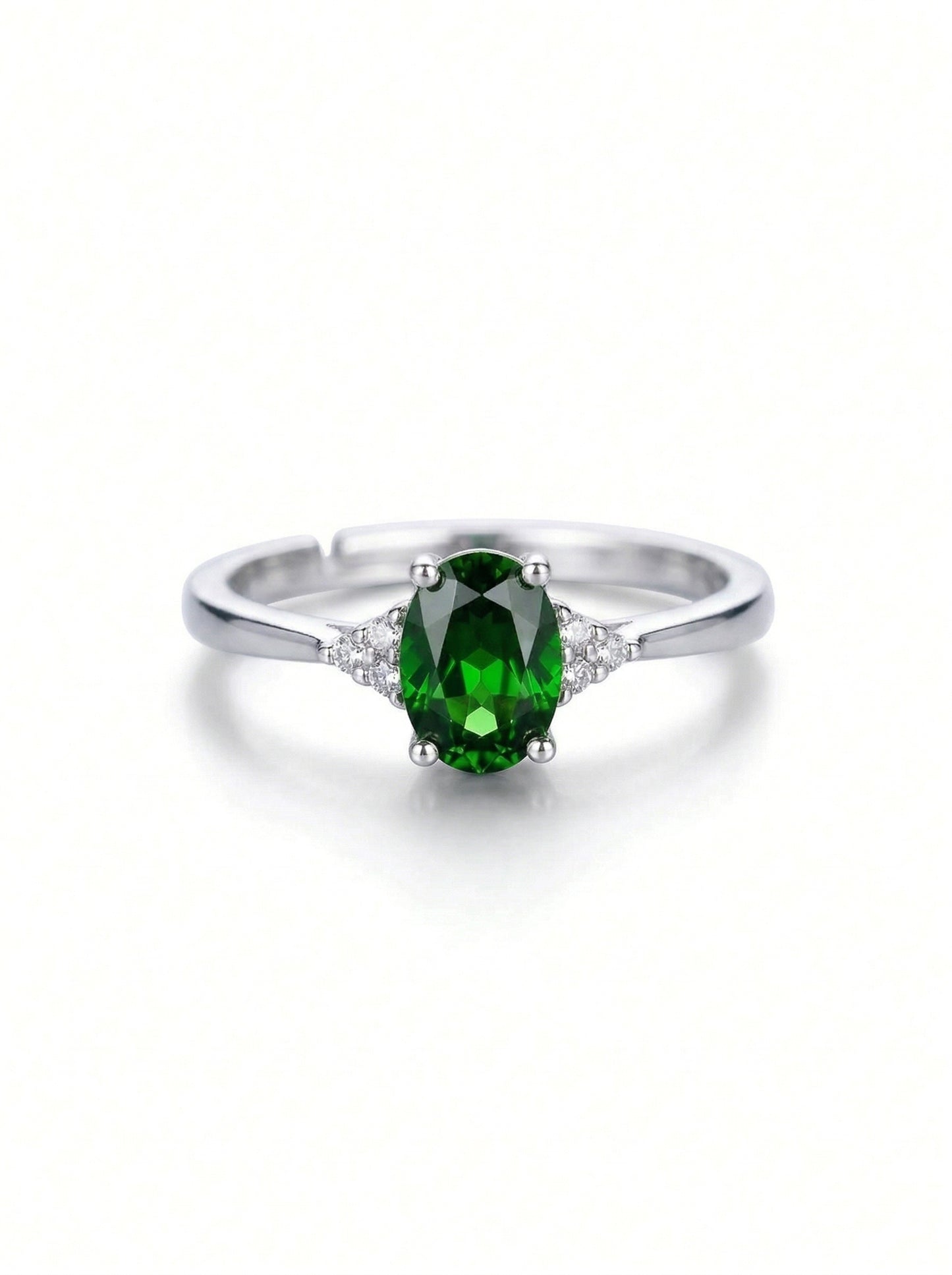 Chrome Diopside Oval Ring